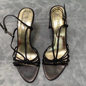 Priori Heels size 38 1/2 Made in Italy 3 inch shoe Heel